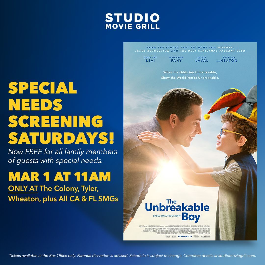 Just in from Studio Movie Grill... your choice of screenings this Saturday!

Captain America OR The Unbreakable Boy
Saturday, 3/1 @ 11am
Studio Movie Grill, 301 Rice Lake Square, Wheaton
 
Complete details at buff.ly/3zSXNO9.