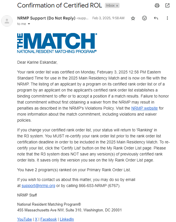 karineskandar's tweet photo. It's a little outdated but if there's any time-related advantage built into the algorithm, I made sure to be one of the first in line. #match2025 Here we go! #dreamsdocometrue https://t.co/FiZPMXSl8x