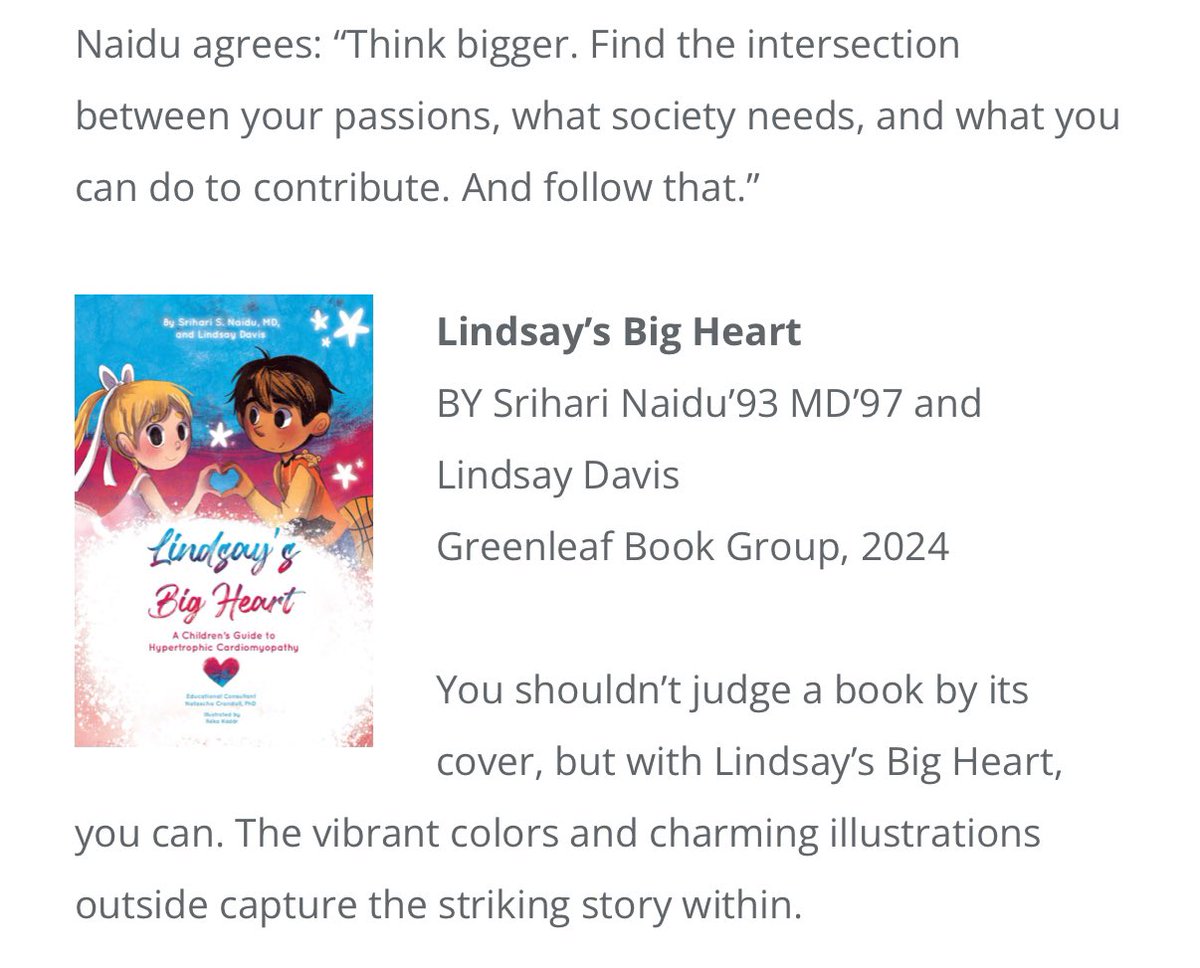 Srihari S. Naidu, MD (@sriharinaidumd) on Twitter photo Thanks <a href="/BrownUniversity/">Brown University</a> <a href="/BrownMedicine/">The Warren Alpert Medical School</a> for highlighting our childrenâs book (& some personal advice) as an alum author!
<a href="/brown_alumni/">Brown Alumni & Friends</a> <a href="/LindsayLuvDavis/">Lindsay Davis</a> <a href="/scooperpr/">Steven Cooper</a> <a href="/GreenleafBookGr/">Greenleaf Book Group</a> <a href="/JoseEstabil/">Jose Estabil</a> <a href="/DrJMarine/">Joseph Marine</a> <a href="/baileyannRN/">Bailey Ann Richardson</a> <a href="/AnkurKalraMD/">Ankur Kalra</a> <a href="/purviparwani/">Dr. Purvi Parwani</a>
Story: medicine.at.brown.edu/through-the-ey⌠Thanks <a href="/BrownUniversity/">Brown University</a> <a href="/BrownMedicine/">The Warren Alpert Medical School</a> for highlighting our childrenâs book (& some personal advice) as an alum author!
<a href="/brown_alumni/">Brown Alumni & Friends</a> <a href="/LindsayLuvDavis/">Lindsay Davis</a> <a href="/scooperpr/">Steven Cooper</a> <a href="/GreenleafBookGr/">Greenleaf Book Group</a> <a href="/JoseEstabil/">Jose Estabil</a> <a href="/DrJMarine/">Joseph Marine</a> <a href="/baileyannRN/">Bailey Ann Richardson</a> <a href="/AnkurKalraMD/">Ankur Kalra</a> <a href="/purviparwani/">Dr. Purvi Parwani</a>
Story: medicine.at.brown.edu/through-the-eyâŚ