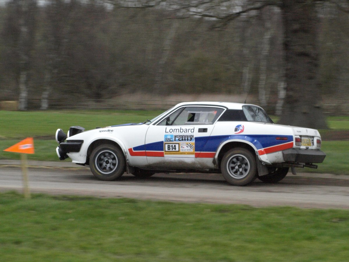 sgh38's tweet image. Triumph TR8 on stage at Race Retro #TR8 #Triumph #RaceRetro #Rally