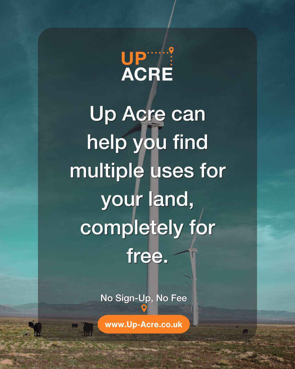 up_acre's tweet photo. Up Acre will help you find multiple uses for your land, completely for free. Just map your land on https://t.co/SVjC15EQEo and view your options there. A member of our team will help you further.

#StopTheFamilyFarmTax #farmdiversification #savebritishfarming #farmconsultant https://t.co/tBk3DDr2Wr