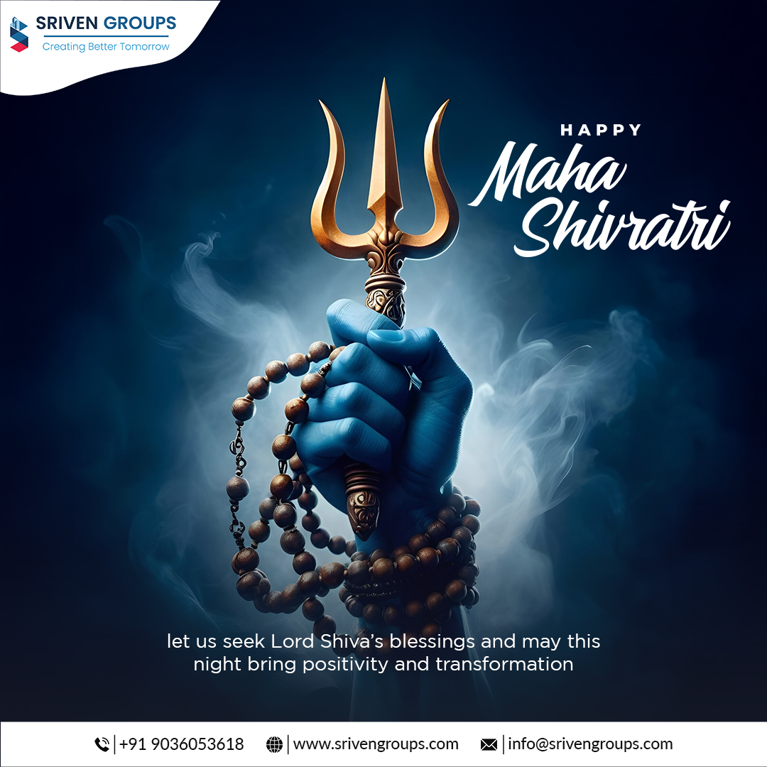 srivengroups's tweet photo. Let the blessings of Lord Shiva fill 
your life with peace and prosperity 🌙 🕉️
Happy Maha Shivratri!
.
.
.
#MahaShivratri #SrivenGroups #HarHarMahadev #ShivratriVibes #OmNamahShivaya #Mahadev #SpiritualBliss #CelebrateShivratri #LordShiva #ShivaBlessings #DivineEnergy https://t.co/9FDTYpIZ24