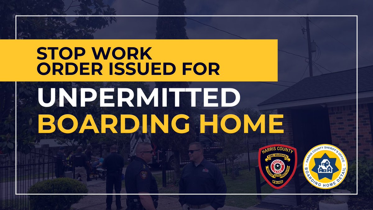 Weekend Fire Uncovers Two Unpermitted Boarding Homes. Harris County Sheriff Office and Adult Protective Services relocate 5 people to licensed assisted living facilities.  mailchi.mp/7f19a835a3b4/b…