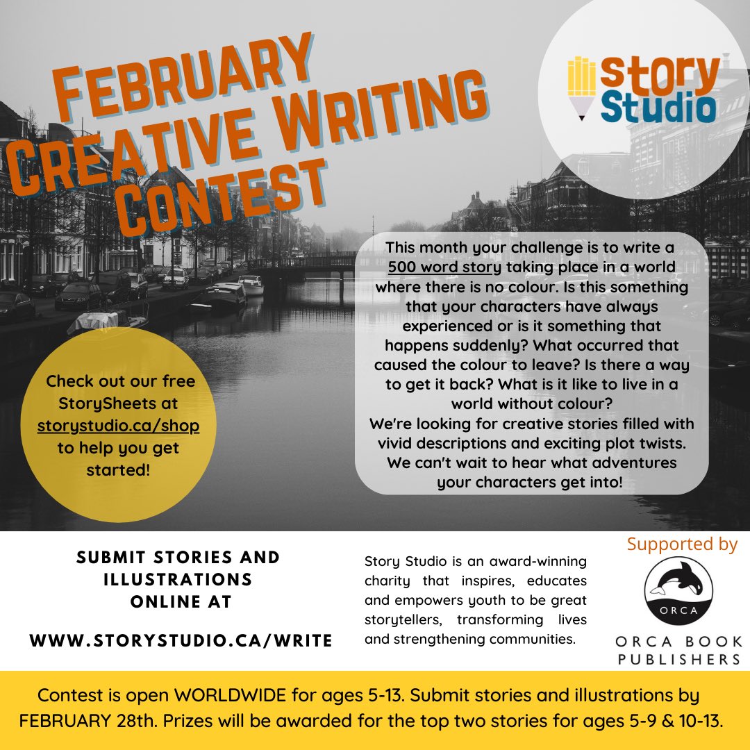 Our writing contests are still going strong! Worldwide for those ages 5-13 📝 storystudio.ca/write  #writingcontest #yyj #youthwrite