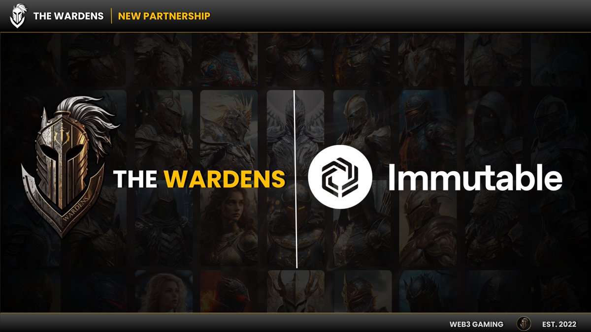 The Wardens (@thewardensgc) on Twitter photo New Partnership Announcement 🔥
We're joining <a href="/Immutable/">Immutable</a> as one of their gaming guild partners, alongside our friends <a href="/Goated_Guild/">Goated Guild | Immutable</a>!
Immutable is a leading platform for games on ETH, powering <a href="/RavenQuestGame/">RavenQuest</a>, <a href="/badmadrobots/">BADMAD ROBOTS</a>, <a href="/EnginesOfFury/">Engines of Fury 🎮</a>, and more 🎮 New Partnership Announcement 🔥
We're joining <a href="/Immutable/">Immutable</a> as one of their gaming guild partners, alongside our friends <a href="/Goated_Guild/">Goated Guild | Immutable</a>!
Immutable is a leading platform for games on ETH, powering <a href="/RavenQuestGame/">RavenQuest</a>, <a href="/badmadrobots/">BADMAD ROBOTS</a>, <a href="/EnginesOfFury/">Engines of Fury 🎮</a>, and more 🎮