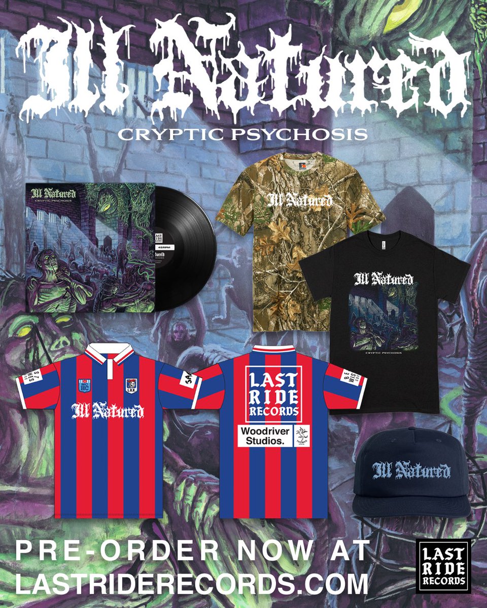 ILL NATURED (@illnaturedhc) on Twitter photo New 7" CRYPTIC PSYCHOSIS 7" out March 21 on <a href="/lastriderecords/">Last Ride Records</a>. Pre-orders up now for all this gear at lastriderecords.com/collections/il…
New song FOUND MY PEACE streaming at all the spots. NCHC New 7" CRYPTIC PSYCHOSIS 7" out March 21 on <a href="/lastriderecords/">Last Ride Records</a>. Pre-orders up now for all this gear at lastriderecords.com/collections/il…
New song FOUND MY PEACE streaming at all the spots. NCHC