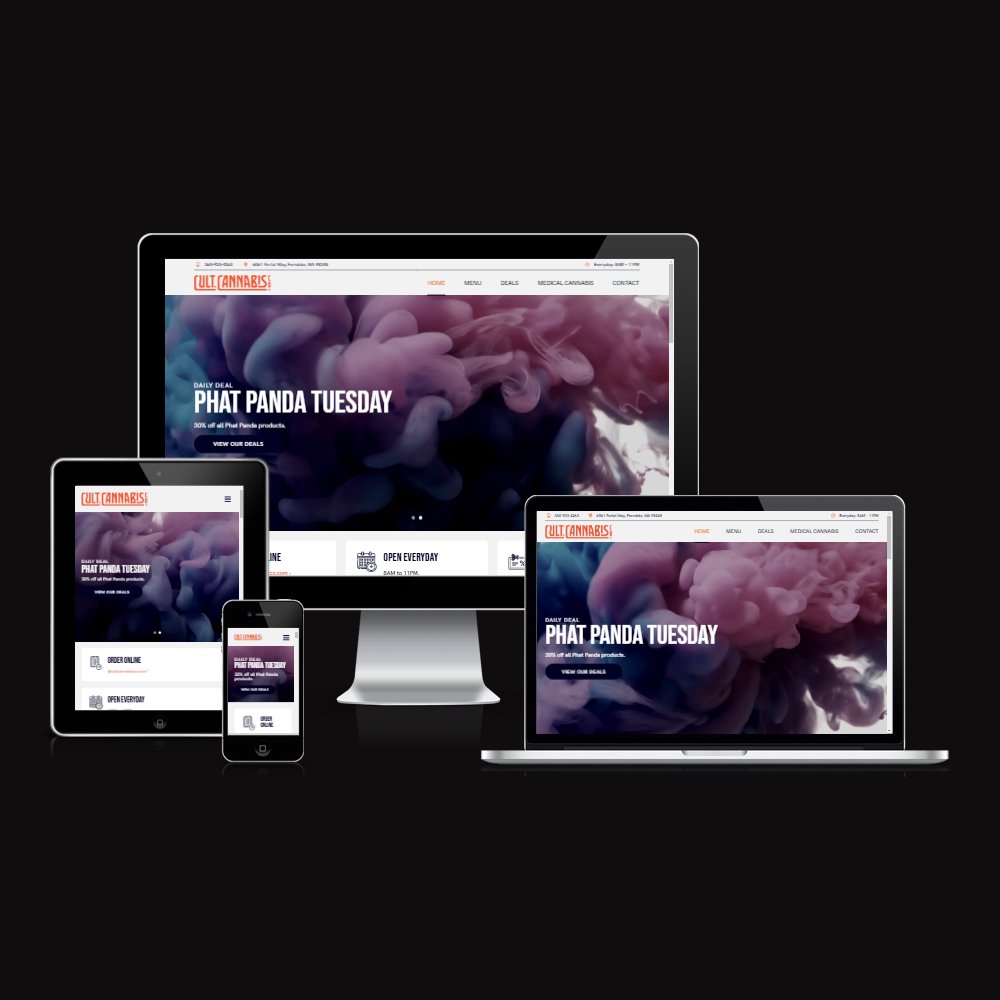 clickmonster's tweet image. Happy Tuesday! Check out the new website for Cult Cannabis in Ferndale! bit.ly/4kiy4VE #wordpress #webdesign #seo #ferndale