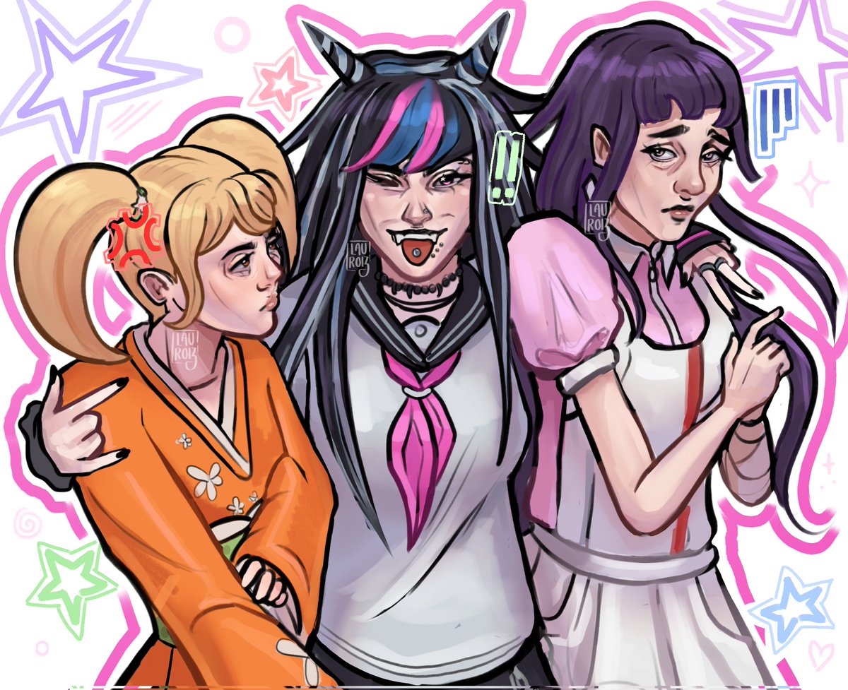 lavadorafangirl's tweet image. Hiyoko, Ibuki &amp; Mikan. what the hell. sure
#ダンガンロンパ #fanart #procreate