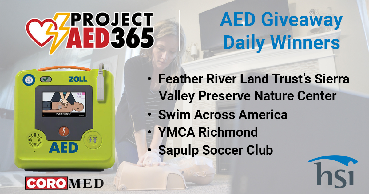 HSI_Emergency's tweet image. Big congrats to this week’s #ProjectAED365 winners! 🎉 You’re now one step closer to saving lives with a Zoll AED and Remote Skills Verification training. Want to be next? Enter now for your chance to win!
#ProjectAED365Recipient #ProjectAED365Winner #hsiCPRtraining #AnAEDaDay