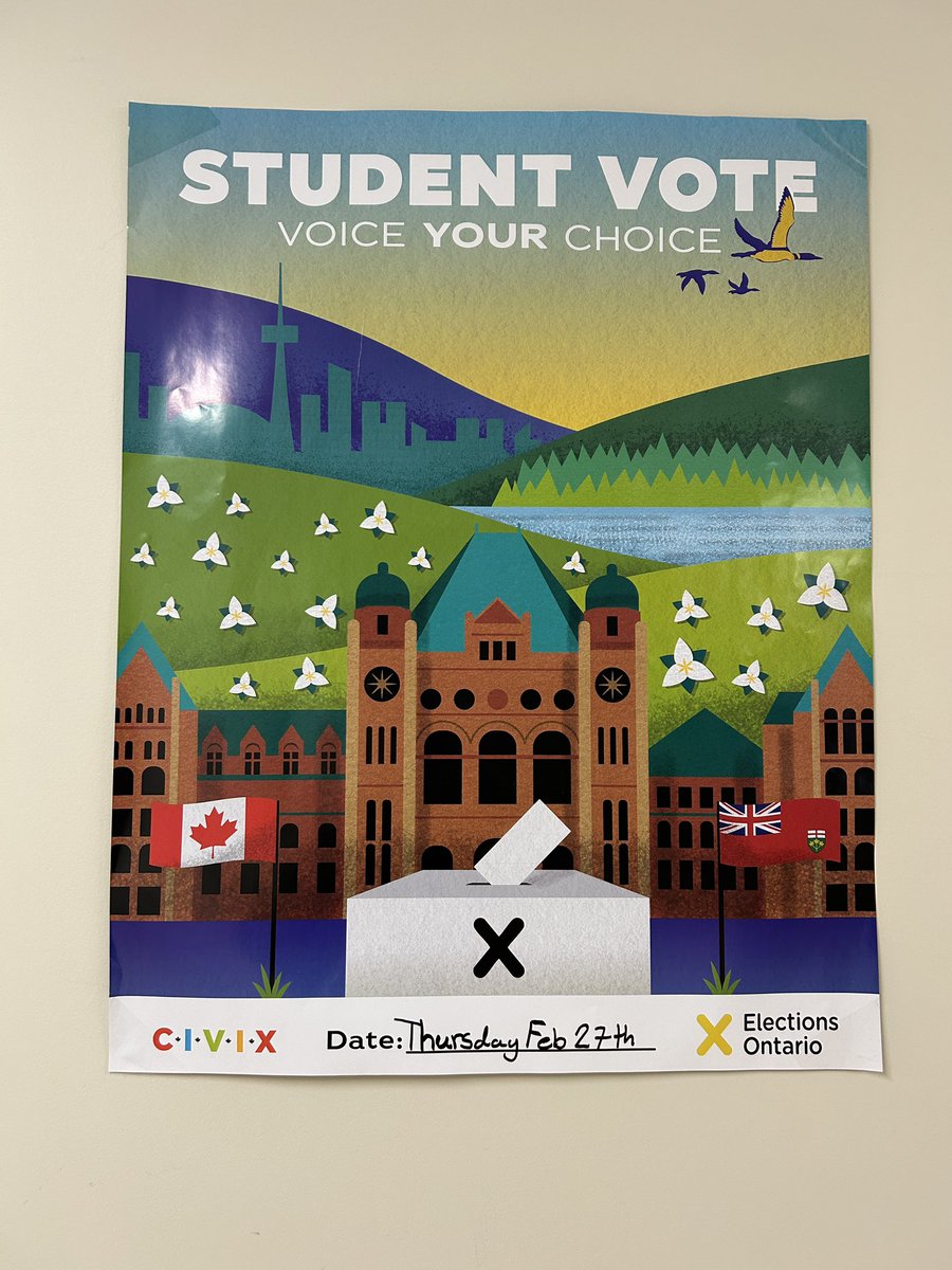 Our secondary students are getting real voting experience with #StudentVoteON! Our Student Vote Ambassadors are ensuring a smooth process &amp; informed decisions. Plus, our 16- &amp; 17-year-olds are now on the Future Voters list! #FutureVoters #DemocracyInAction