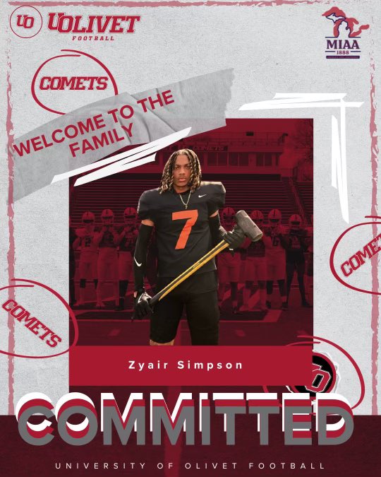 Congratulations to <a href="/Zyair_Simpson/">Zyair</a> on his commitment to Olivet! 
<a href="/CoachIeuter/">Erik Ieuter</a> <a href="/UOlivetfootball/">The University of Olivet Football</a> 
#wearevikingstrong
#impactyoungpeople
#proudcoach