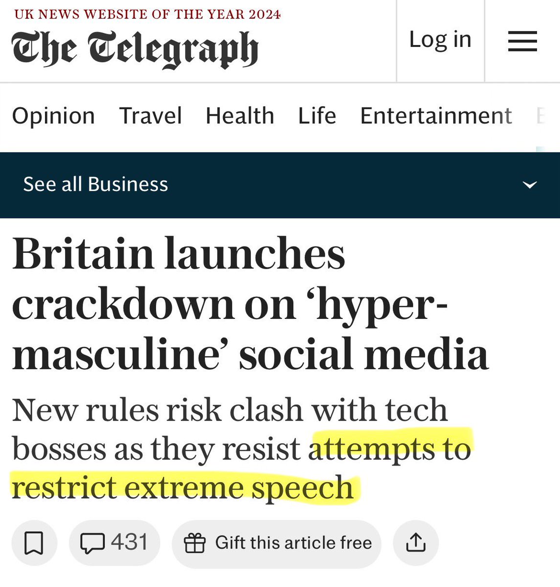 Now Britain is restricting “extreme speech”? That’s even more subjective than so-called “hate speech”. If this continues, Britons won’t be able to speak without fear at all. 

Free speech is America’s First Amendment in the Bill of Rights because of crackdowns just like this.