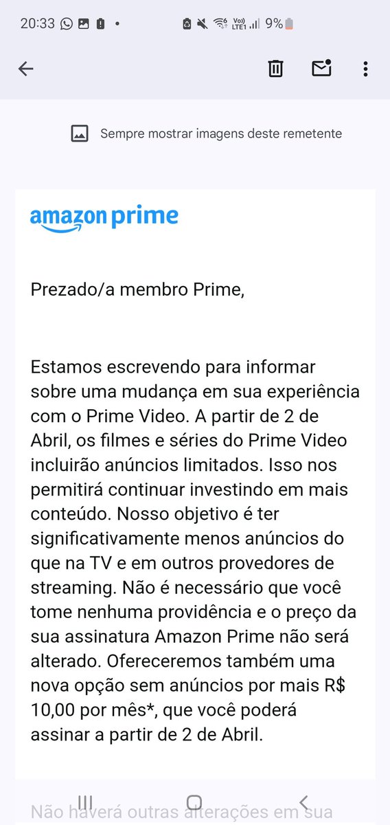 Sacanagem isso heim <a href="/PrimeVideo/">Prime Video</a> <a href="/PrimeVideoBR/">Prime Video Brasil</a> 

Se querem colocar anúncios, que façam um plano separado e não enfiando goela abaixo de quem já é assinante faz tempo!!!

🤬🤬🤬🤬🤬🤬🤬🤬