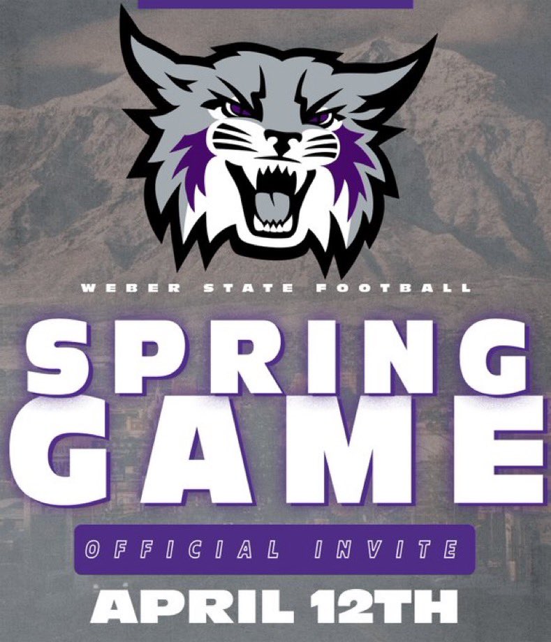 Thank you for the invite <a href="/weberstatefb/">Weber State Football</a>