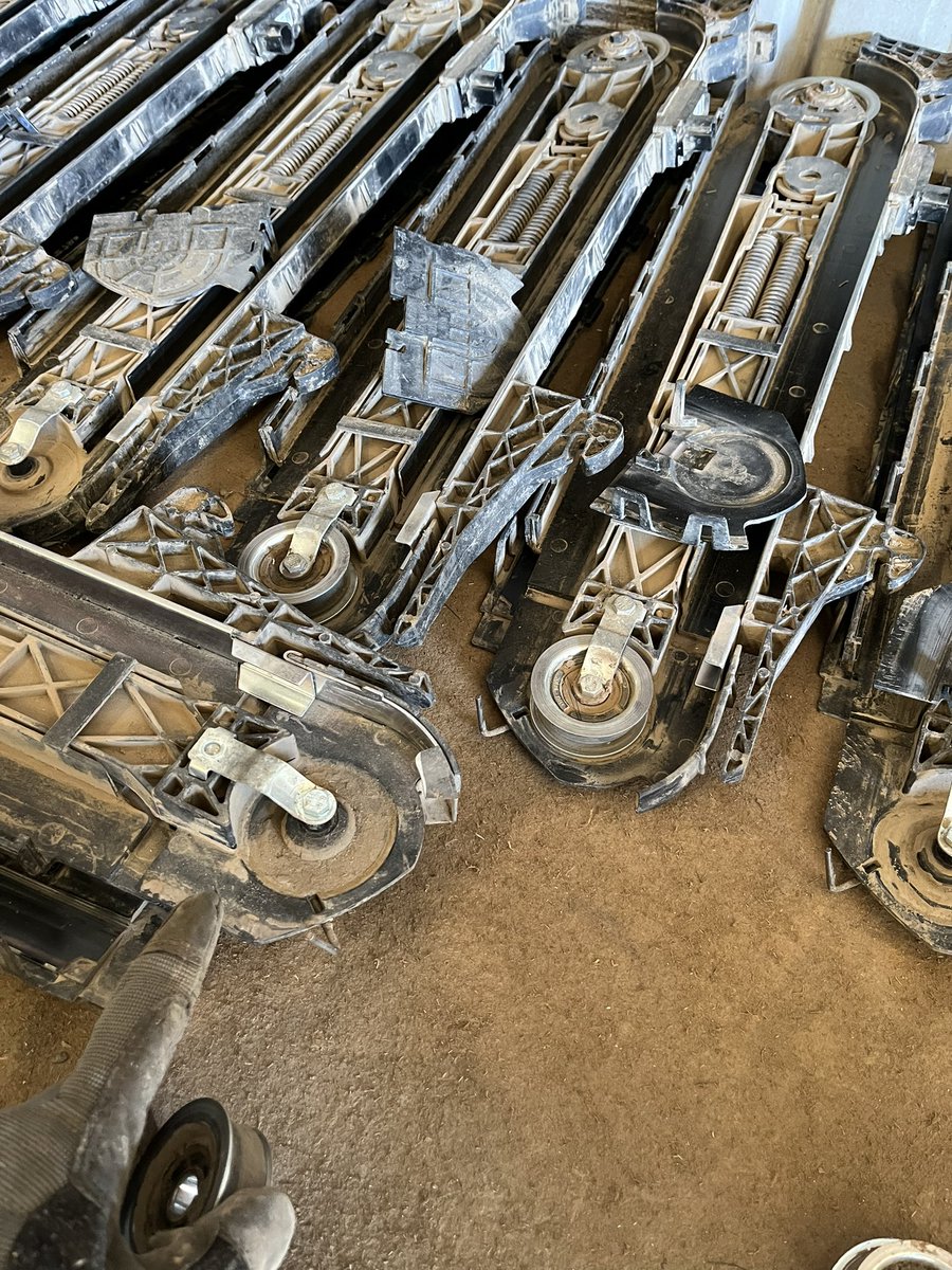 Grateful for a nice day to get out and do some hands on farm prep.  I’m over winter &amp; staring at the office walls.

I wonder why these brush rollers wear significantly more on just the one side?