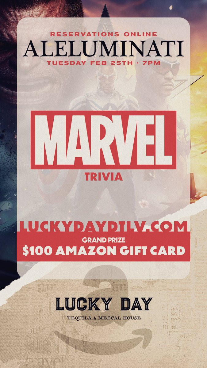 Hosting this bad boy with <a href="/DjShaunLV/">DJ ShaunLV</a> 

Come test your Marvel knowledge and potentially make money doing so!