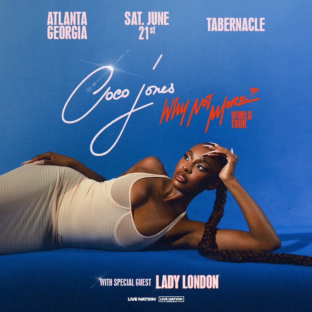 JUST ANNOUNCED💙 <a href="/cocojones/">cocojones</a> Why Not More? Tour in ATL with Lady London🔥🔥 
May 6th 📍 Philadelphia, PA
June 21st 📍 Atlanta, GA

Presale begins tomorrow at 12pm use code: DUET for access🎫 
General onsale starts Friday at 10am‼️
Visit Ticketmaster.com for more info.