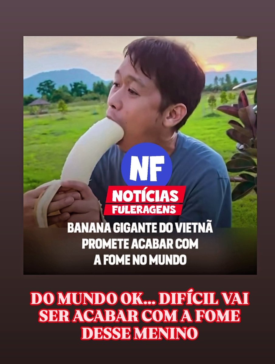 TU AGUENTA? #NoticiasFuleragens #notíciasfuleragens #desde2017 #jornalismo #imprensa #humor #comedia #lcgaletto #banana