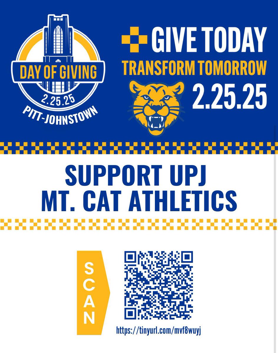 upj_mbb's tweet image. Support Mountain Cat Athletics!!
pittdayofgiving.com/pages/pdog-joh…