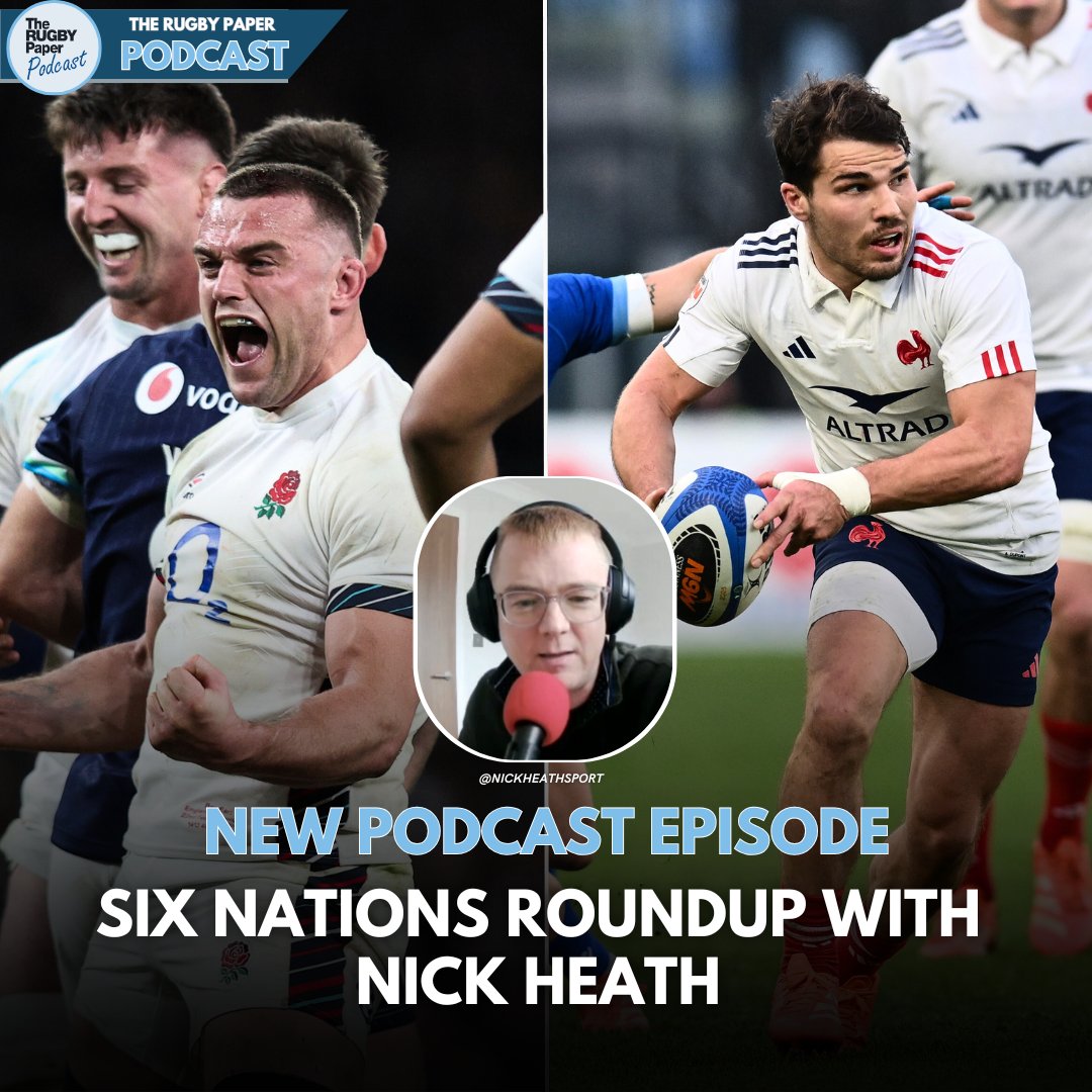 🚨 𝐍𝐄𝐖 𝐏𝐎𝐃𝐂𝐀𝐒𝐓 𝐄𝐏𝐈𝐒𝐎𝐃𝐄 🚨

🌹 England's Calcutta Cup Triumph
🏴󠁧󠁢󠁷󠁬󠁳󠁿 Wales Show Signs of Life
🇫🇷 France Breaking Records

Joining the boys to dissect Round Three of the Six Nations is renowned rugby commentator, <a href="/nickheathsport/">Nick Heath</a> 🎙️

Get watching NOW! LINKS BELOW! ⬇️