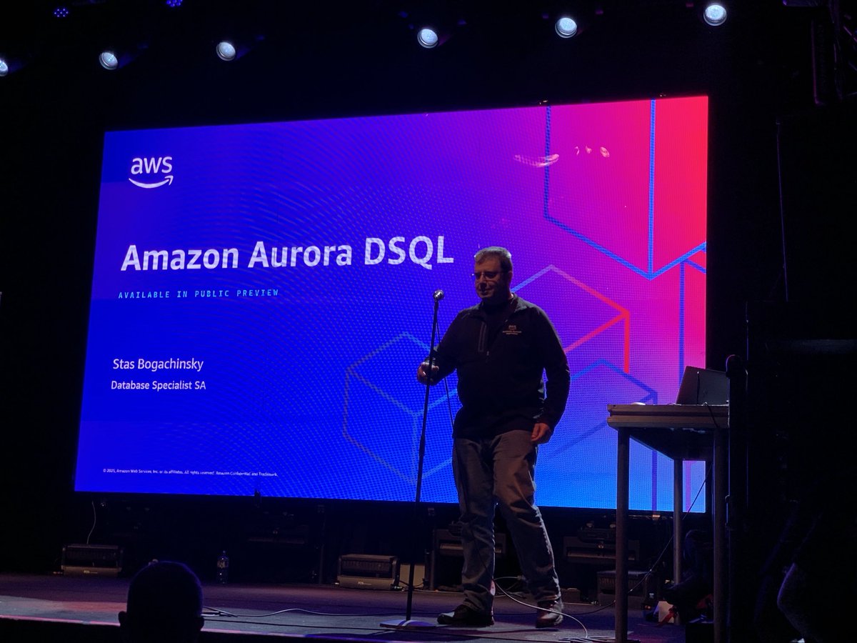 CaoimhinBlake's tweet image. Great talk on DSQL #awsdublin #awsmeetup