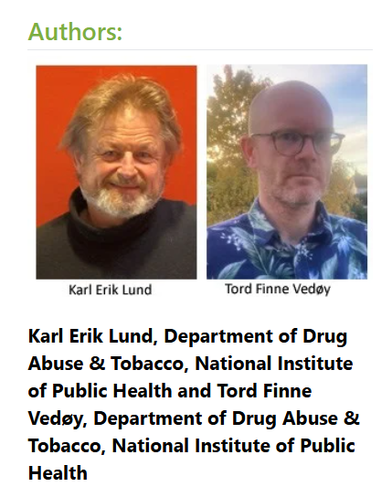Part 1/4 of an excellent deep dive into vaping by Karl Erik Lund (<a href="/LundKarl/">Karl Erik Lund</a>) and Tord Finne Vedøy at the Norwegian National Institute of Public Health.

"The origins, manufacturers, regulation and future of e-cigarettes"

Google translate is your friend!

forebygging.no/Artikler/2025/…