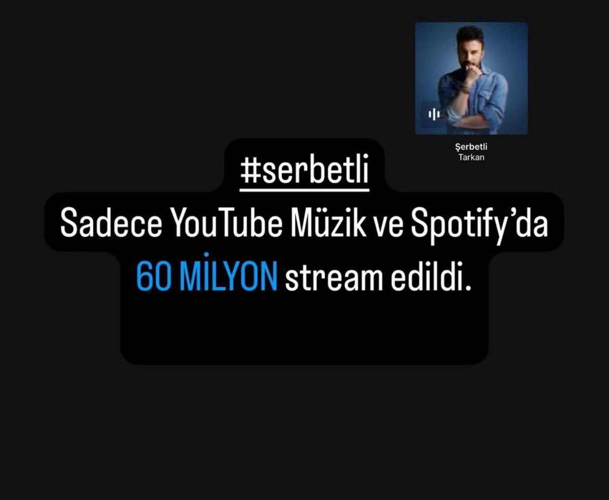 pozitifmusic's tweet photo. Megastar @tarkan’ın hitt şarkısı #serbetli @youtubemusic ve @Spotify toplamında 60 Milyon stream edildi. @gunaycoban @TuracBerkay https://t.co/c5pJZejvDp