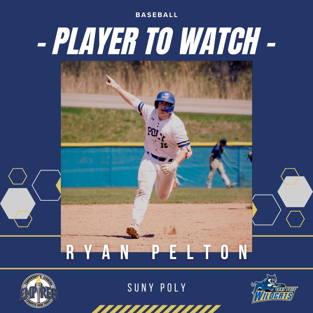Empire 8 (@empire8) on Twitter photo From <a href="/PolyWildcats/">SUNY Poly Wildcats</a> we have Ryan Pelton! Pelton earned All-NAC first team honors in 2024 after hitting .397 with six homers and 37 RBI. He has 48 hits, including 15 for extra bases.
#E8 #E8Proud #LeadersCompeteHere #WhyD3 From <a href="/PolyWildcats/">SUNY Poly Wildcats</a> we have Ryan Pelton! Pelton earned All-NAC first team honors in 2024 after hitting .397 with six homers and 37 RBI. He has 48 hits, including 15 for extra bases.
#E8 #E8Proud #LeadersCompeteHere #WhyD3