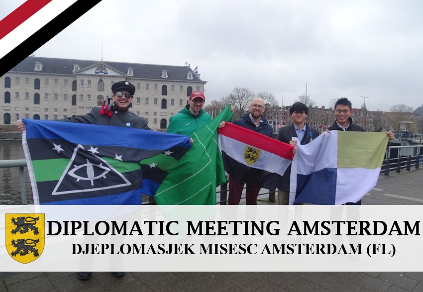 Last weekend, Grand Duke Nicholas 🇧🇪 met with <a href="/MFA_Ladonia/">MFA Ladonia</a> 🇧🇪, <a href="/ObscuriumGov/">Obscurium-Gov</a> 🇩🇪, President Lucas of Satoshi 🇳🇱, Prime Minister Tsai 🇹🇼 and Foreign Minister Shen 🇹🇼 of Hershwell in #Amsterdam for a day of discussions and sightseeing 🤝 #micronations #micronationalism #diplomacy