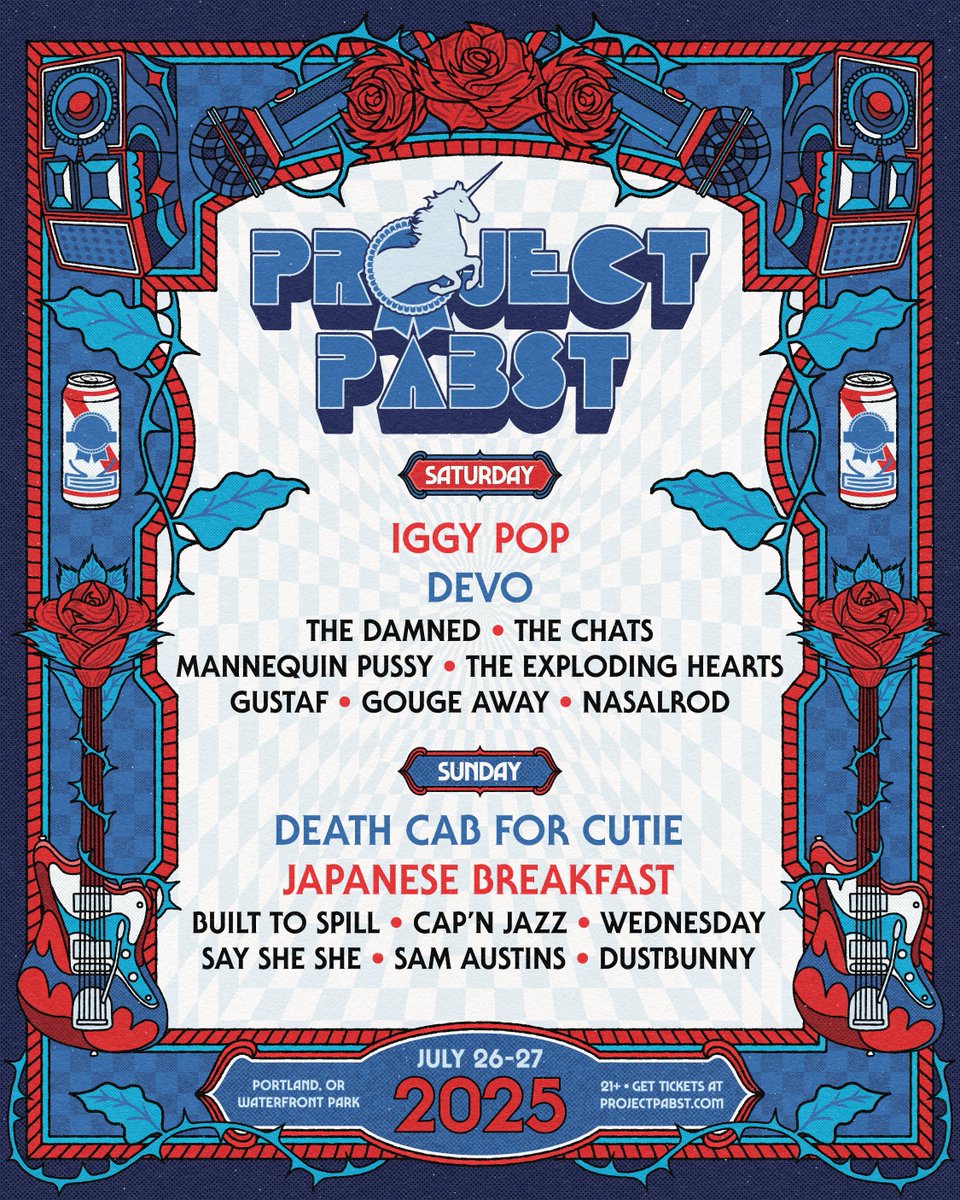 Project Pabst 2025: Iggy Pop, DEVO, Death Cab, Japanese Breakfast, Cap’n Jazz, Mannequin Pussy, more brooklynvegan.com/project-pabst-…