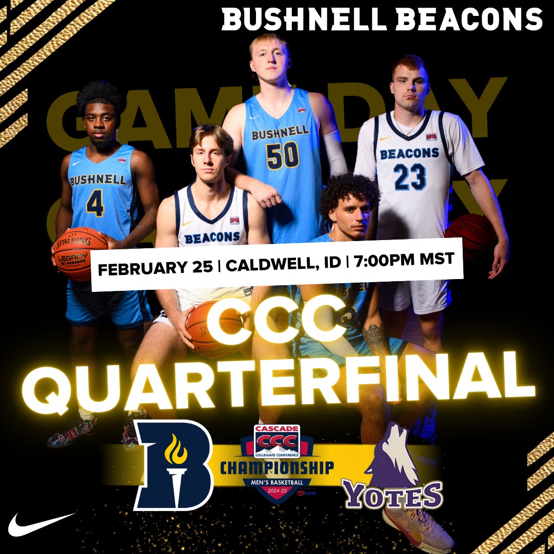 ⚡️CCC QUARTERFINAL⚡️
@ #3 College of Idaho | February 25 | Caldwell, ID | 7:00pm MST
#gobeacons #family