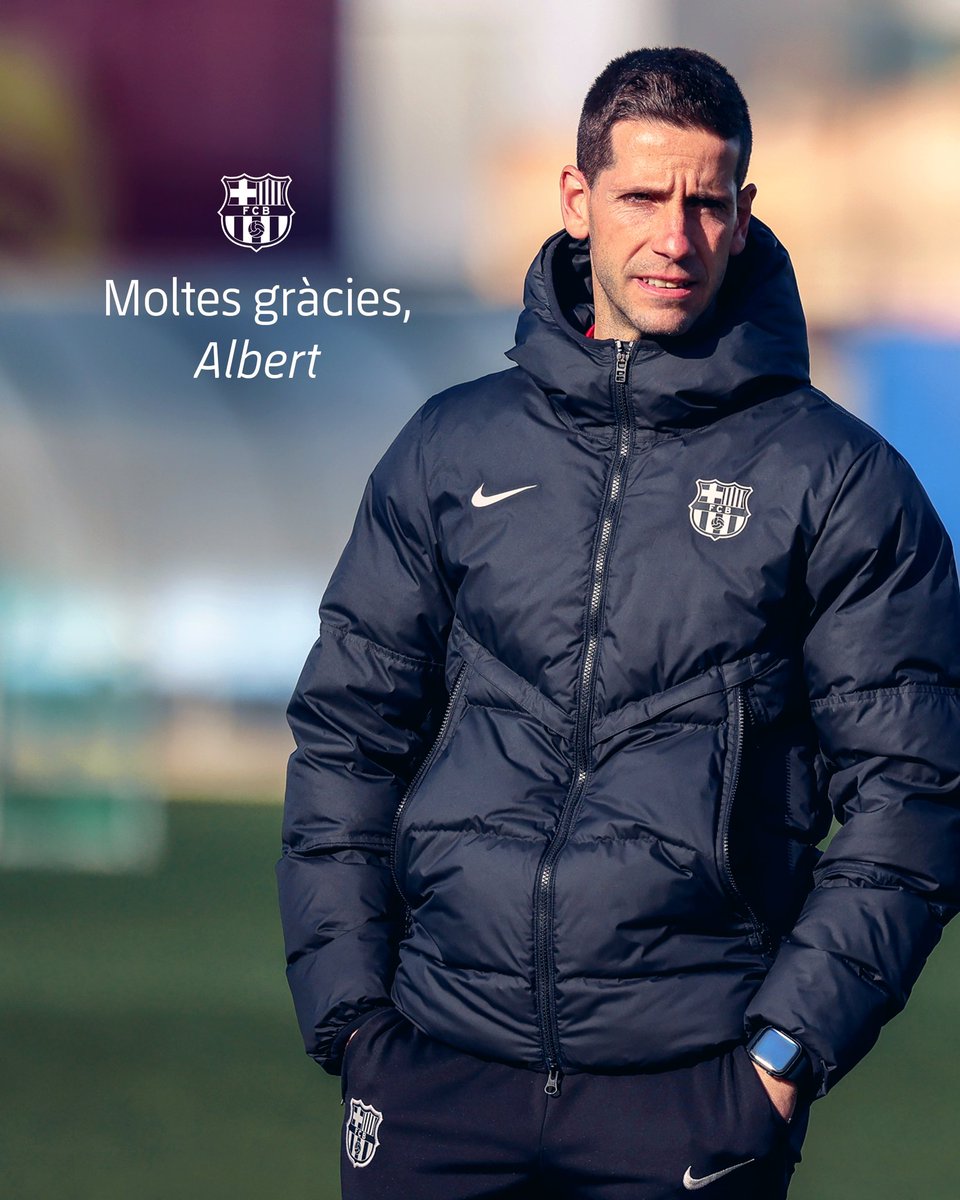 👏🏼 Moltes gràcies, Albert, pels teus anys de treball, dedicació, i professionalitat al Barça Atlètic! 

💙❤️