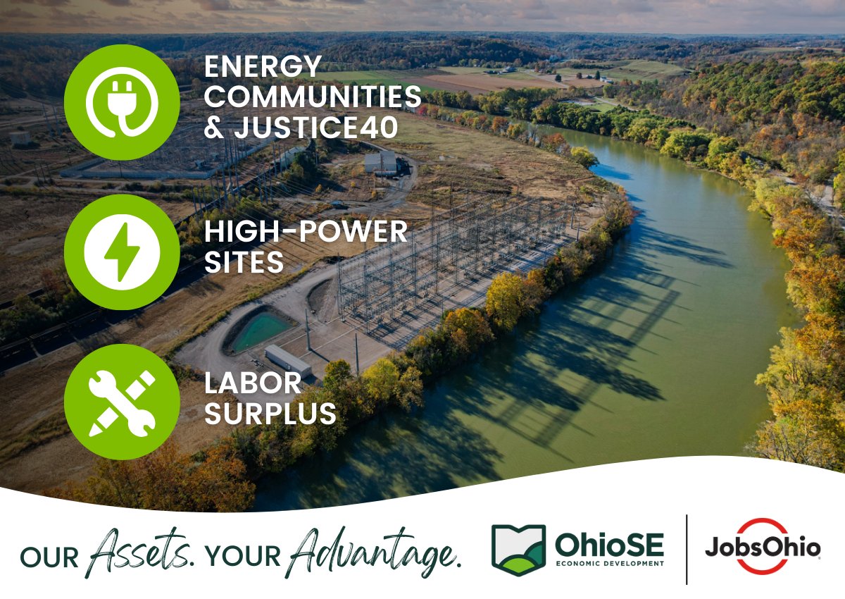 ⚡️ We're listening: projects need power, ready sites, incentives, and access to labor. We have what you're looking for in Southeast Ohio. 📍 Find the site that's right for you: seohioproperties.com

#WeAreOhioSE