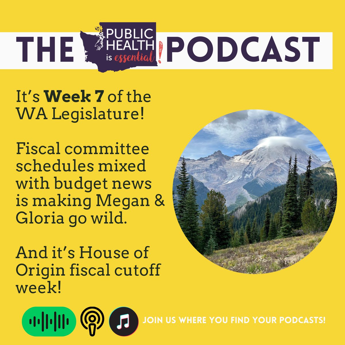 It's week 7 of the Washington State Legislative Process. We are through the Policy cutoff and now bills that have some fiscal impact to the State have one week to get through Fiscal Committees. It's wild! 

rss.com/podcasts/wspha/