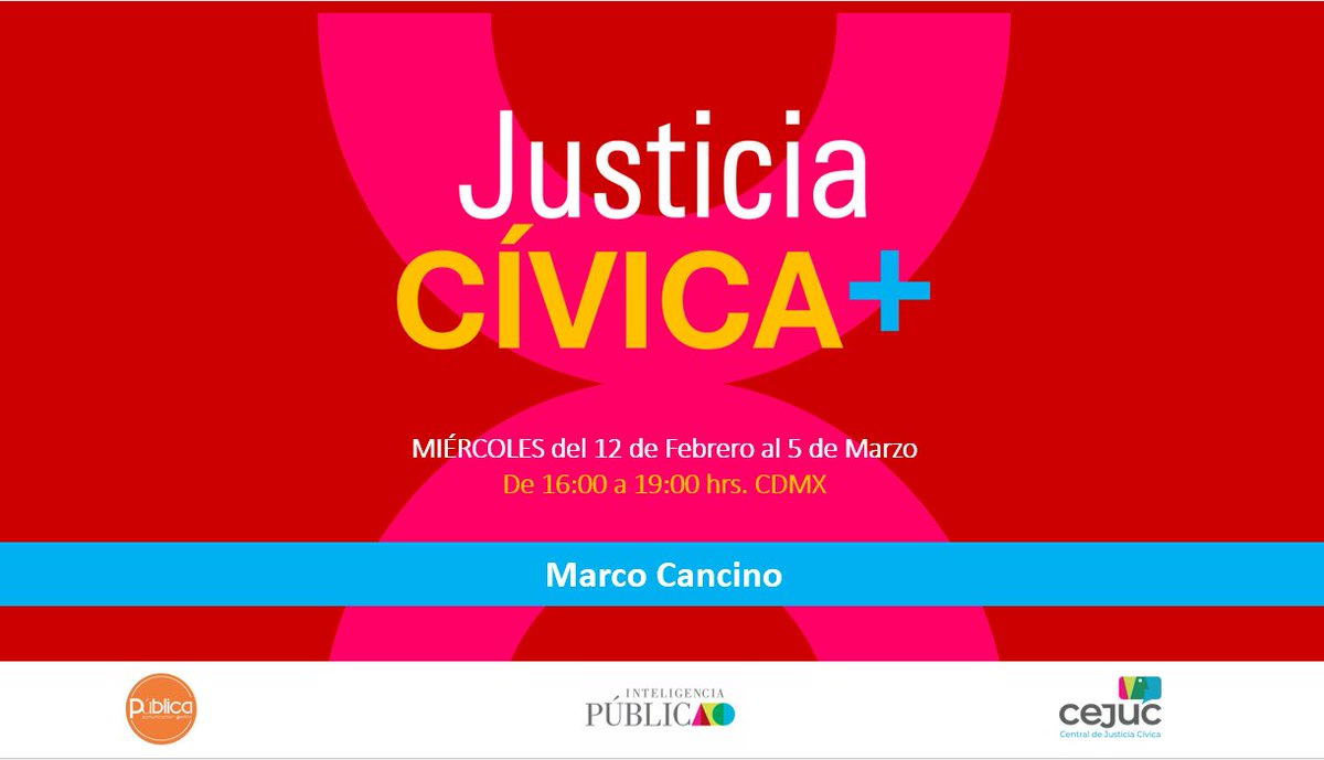 Marco Cancino (@marco_cancino) on Twitter photo TERCERA SESIÓN de INTRODUCCIÓN A LA #JusticiaCívica Talleres Virtuales GRATUITOS. MIÉRCOLES del 12 de febrero al 5 de marzo. 16:00 a 19:00 hrs. CDMX. REGISTRO: forms.gle/LaZjw3jyBVRiNj……………… ZOOM: us06web.zoom.us/j/82112243089
<a href="/FenammComunica/">Comunicación FENAMM</a> <a href="/anamm_ac/">ANAMM AC</a> <a href="/AMMAC_OficialMx/">Ammac Mexico AC®</a> <a href="/SESNSP/">SESNSP</a> TERCERA SESIÓN de INTRODUCCIÓN A LA #JusticiaCívica Talleres Virtuales GRATUITOS. MIÉRCOLES del 12 de febrero al 5 de marzo. 16:00 a 19:00 hrs. CDMX. REGISTRO: forms.gle/LaZjw3jyBVRiNj……………… ZOOM: us06web.zoom.us/j/82112243089
<a href="/FenammComunica/">Comunicación FENAMM</a> <a href="/anamm_ac/">ANAMM AC</a> <a href="/AMMAC_OficialMx/">Ammac Mexico AC®</a> <a href="/SESNSP/">SESNSP</a>