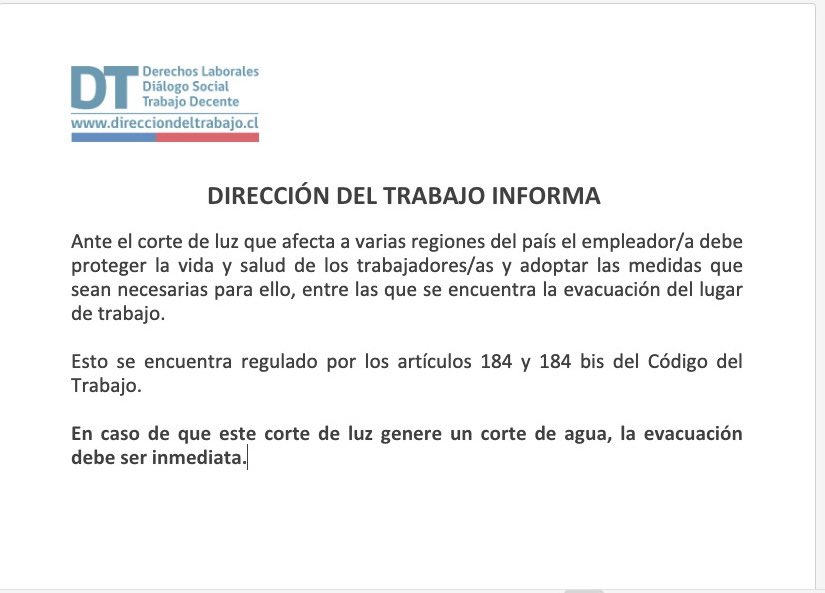 Ante el #cortedeluz en varias regiones del país, informamos lo siguiente: