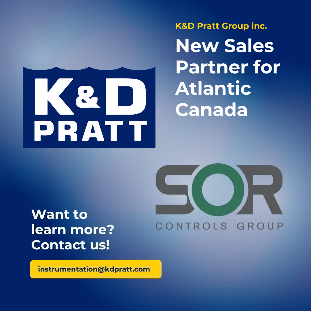 K&amp;D Pratt is proud to be the new sales partner for SOR Controls Group in Atlantic Canada!

We're now representing SOR Measurement &amp; Control, SENSOR Sampling Systems, and SSi Temperature Sensors—bringing top-tier measurement, control, and sampling solutions!