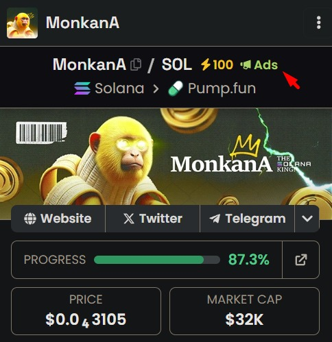 Paid Ads on DEX Screener, plus 100⚡Boost and BumpBot!

LFG! 🔥🔥🔥🔥🔥