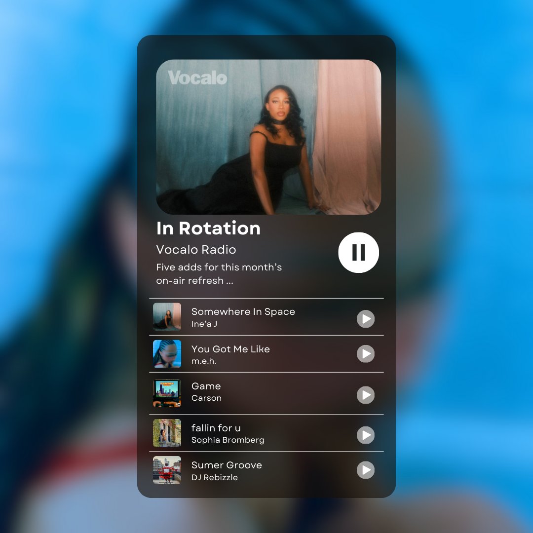 Vocalo Radio 91.1 (@vocalo) on Twitter photo Time for an #InRotation refresh: TUNE IN at 2 pm & 4 pm CST to hear new music adds from #meh, <a href="/carsonwithlove/">CARSON</a>, <a href="/ineajofficial/">STREAM โ4โ๐ธ</a>, <a href="/sophiiabromberg/">sophia bromberg</a> and #DJRebizzle ๐ป๐ 91.1 FM, Vocalo.org/player (or listen now on our Spotify) Time for an #InRotation refresh: TUNE IN at 2 pm & 4 pm CST to hear new music adds from #meh, <a href="/carsonwithlove/">CARSON</a>, <a href="/ineajofficial/">STREAM โ4โ๐ธ</a>, <a href="/sophiiabromberg/">sophia bromberg</a> and #DJRebizzle ๐ป๐ 91.1 FM, Vocalo.org/player (or listen now on our Spotify)