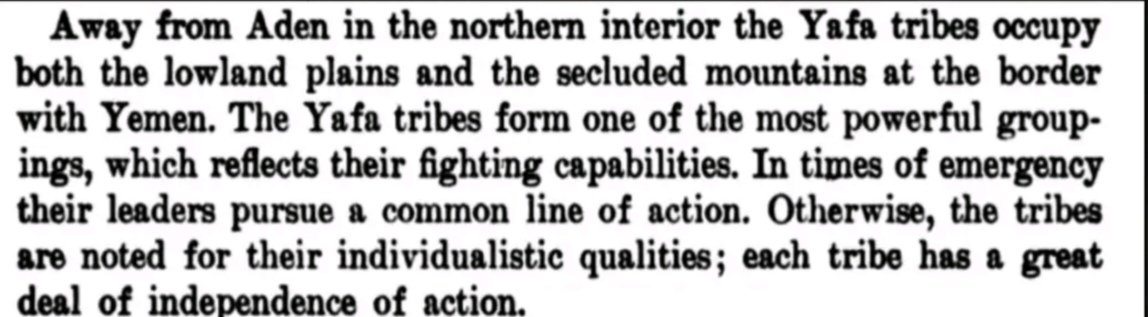 قبائل يافع ذات قوة
قتالية واستقالية فردية