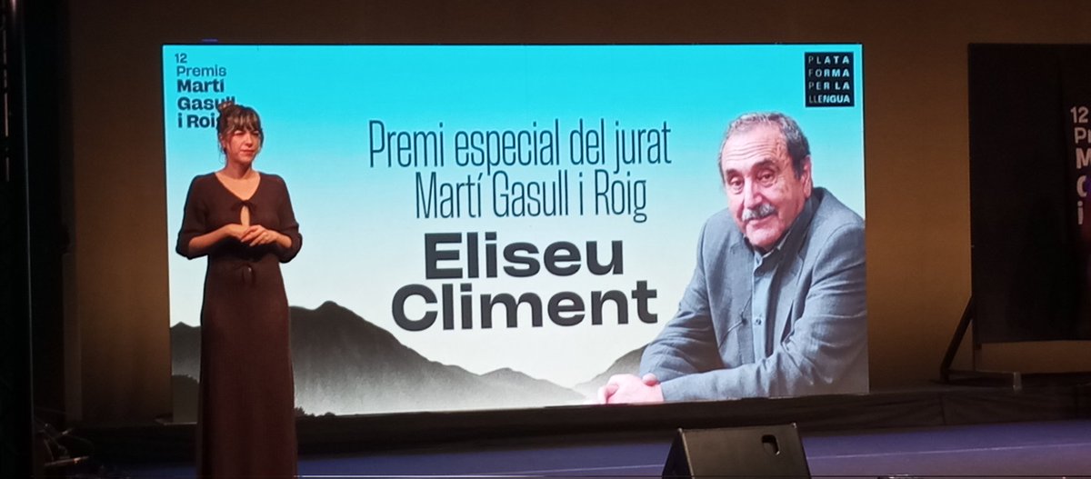 Presents als 12ens Premis Martí Gasull i Roig de <a href="/llenguacat/">Plataforma per la Llengua 📢</a>.
Encertadíssim Premi Especial del Jurat al gran <a href="/Eliseu_Climent/">Eliseu Climent</a> 👏👏👏