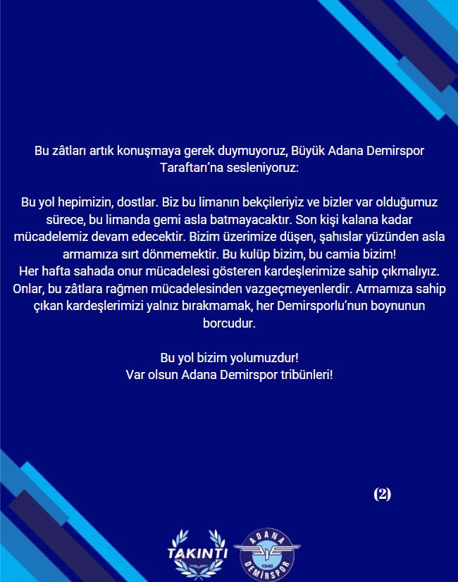 AÇIKLAMAMIZDIR.