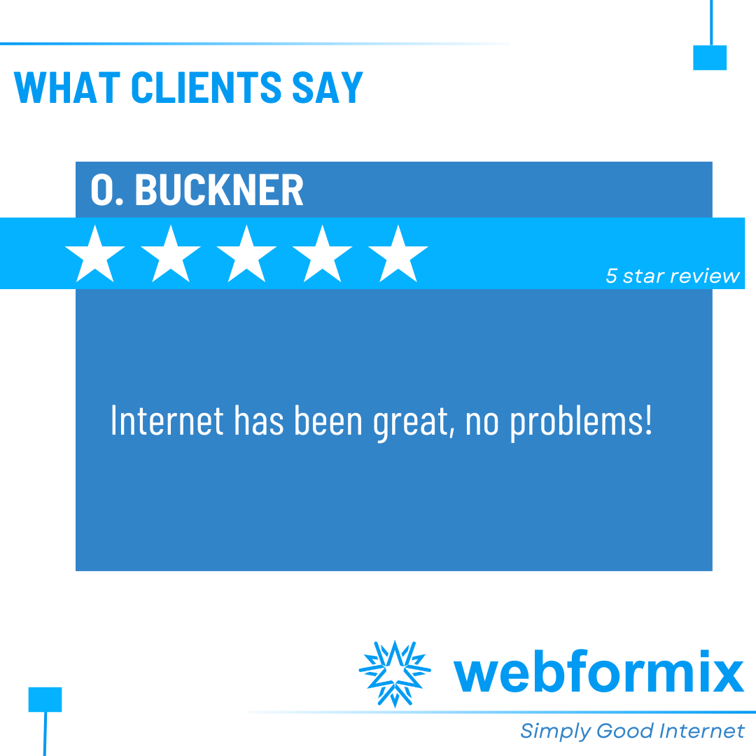 webformix_wisp's tweet image. Looks like we’re doing it right! No problems, just great internet!