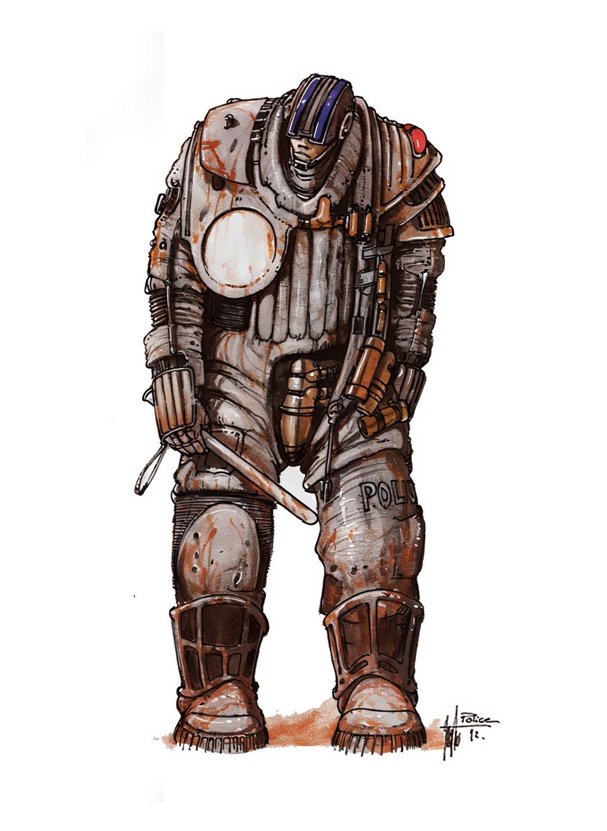 Police armor #conceptart for the #fifthelement movie
I made in 1992.