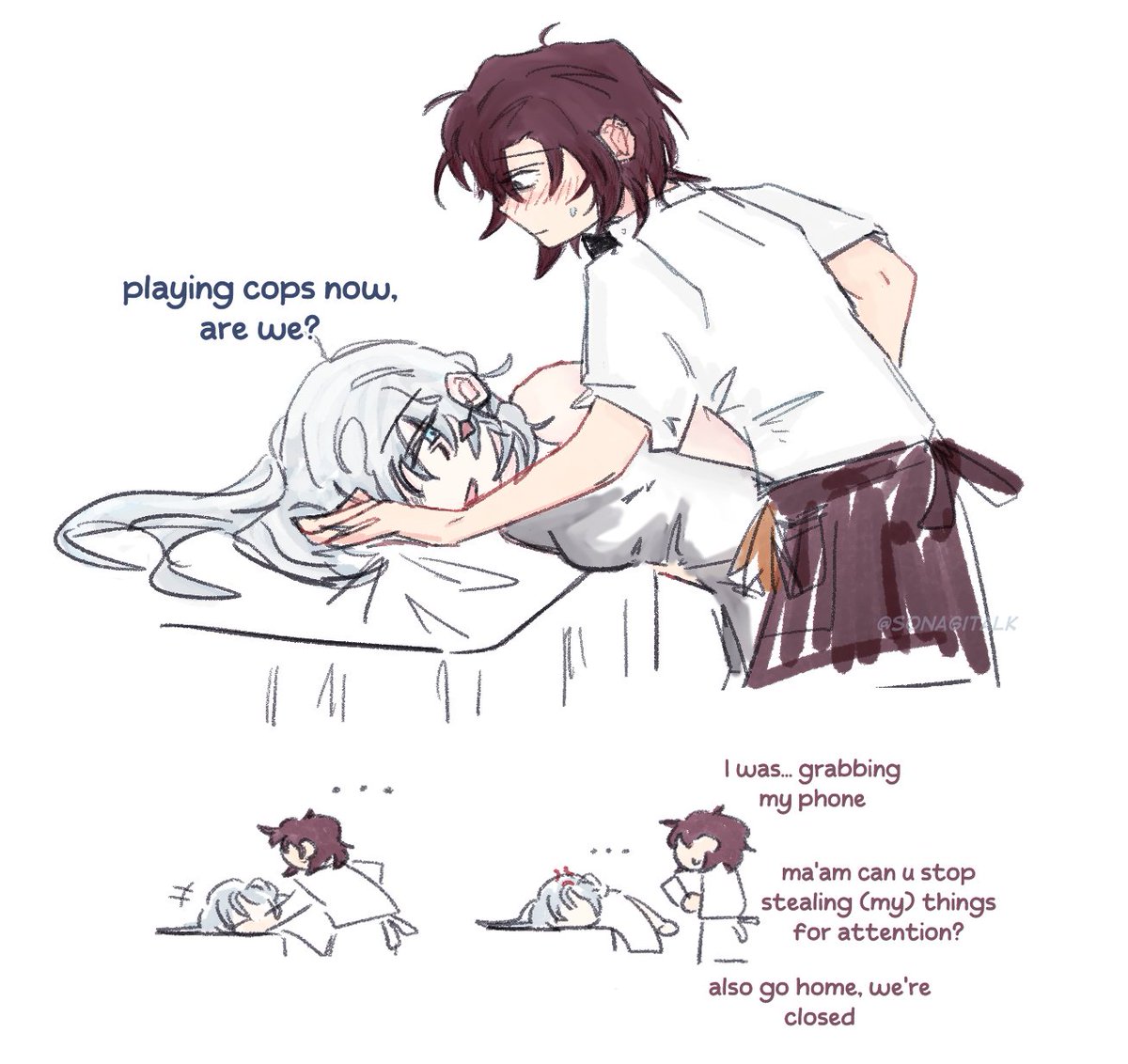 sonagitalk's tweet image. au where ruby works at fine dining but there&apos;s a really annoying regular
#rwby #whiterose