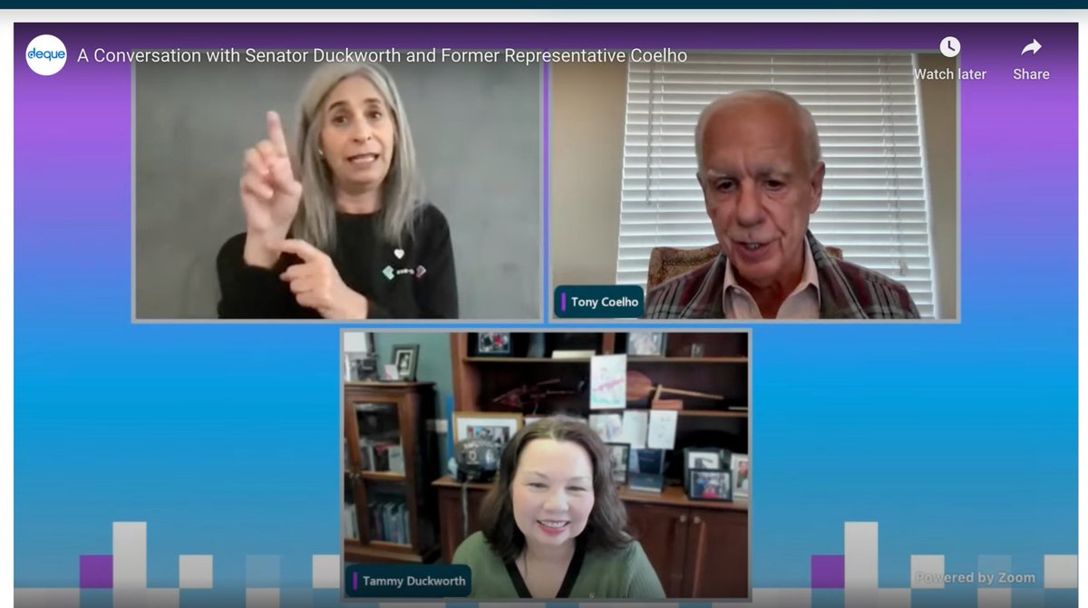 “If there’s anything we’ve learned from the fight for civil rights for persons with disabilities, it’s that every single one of us makes a difference. Every single one of us can drive change to happen.” - Senator Tammy Duckworth deque.com/axe-con/sessio… #axecon