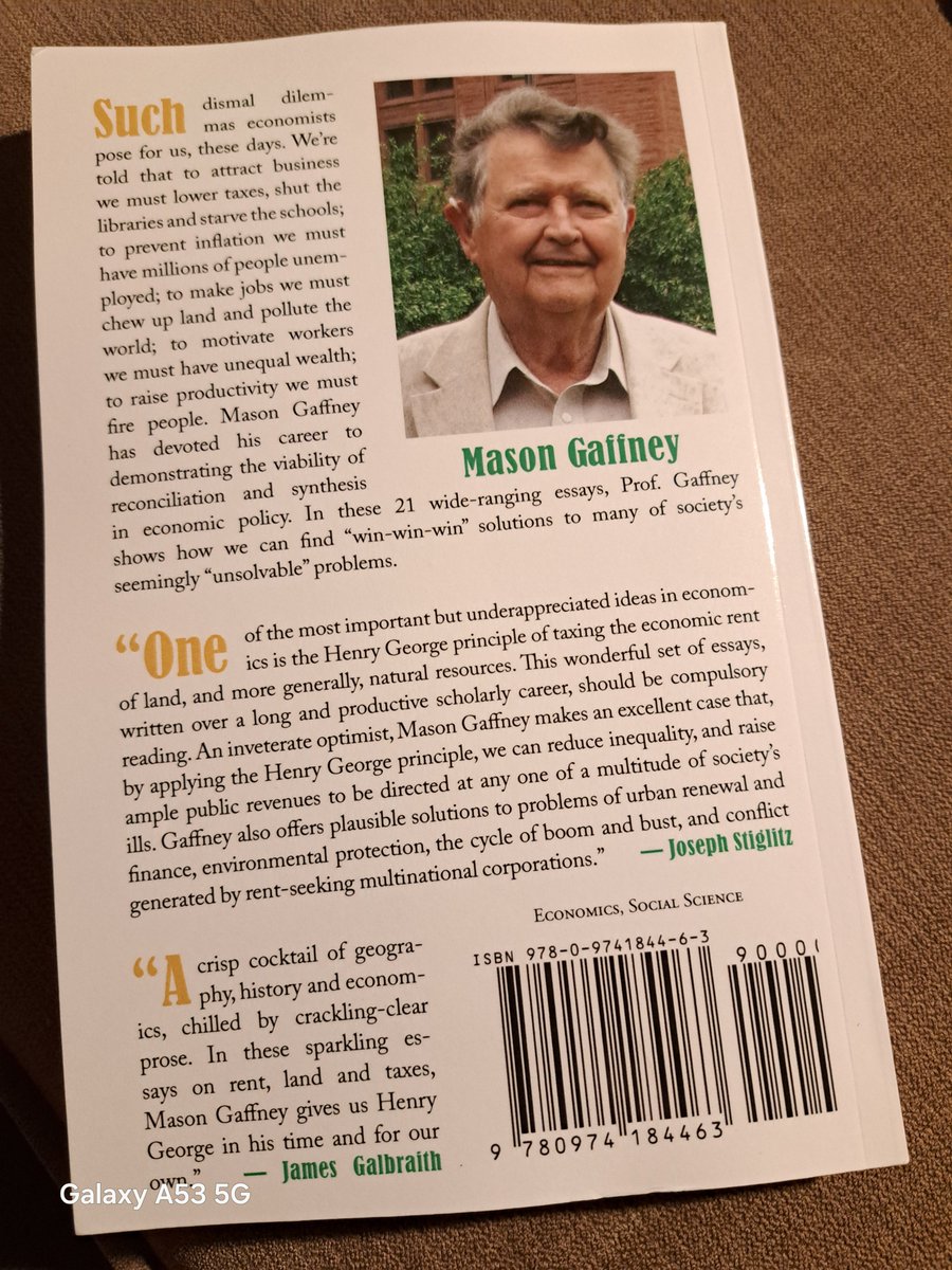 Just received my copy of The Mason Gaffney Reader, this is one of Nic Tidemans favorite books on Georgism.