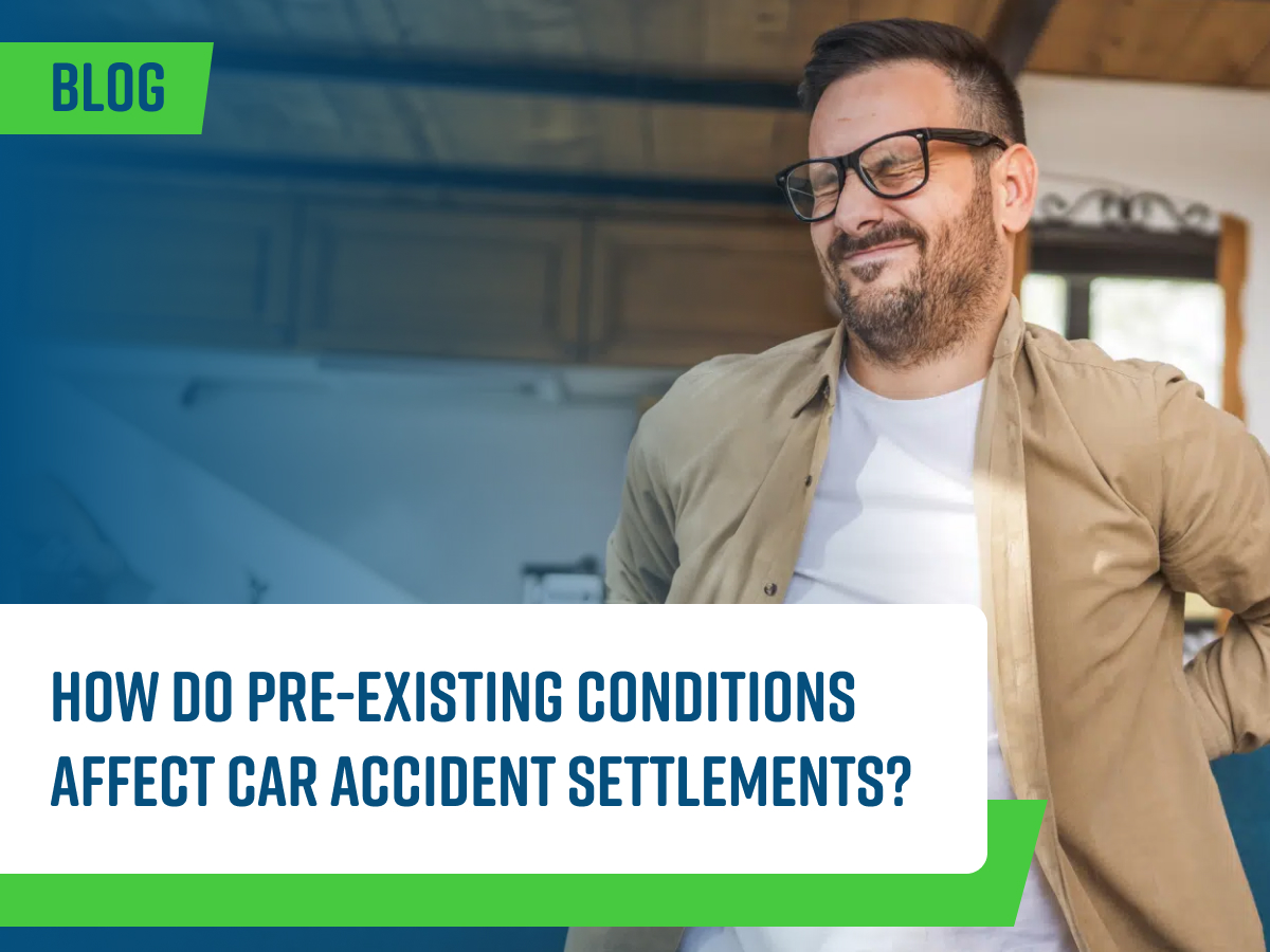 GetColbert's tweet image. Your car accident has made a pre-existing condition worse. What do you do? Read how pre-existing conditions can affect personal injury claims and how The Wolf Pack can help. bit.ly/4fxArRV