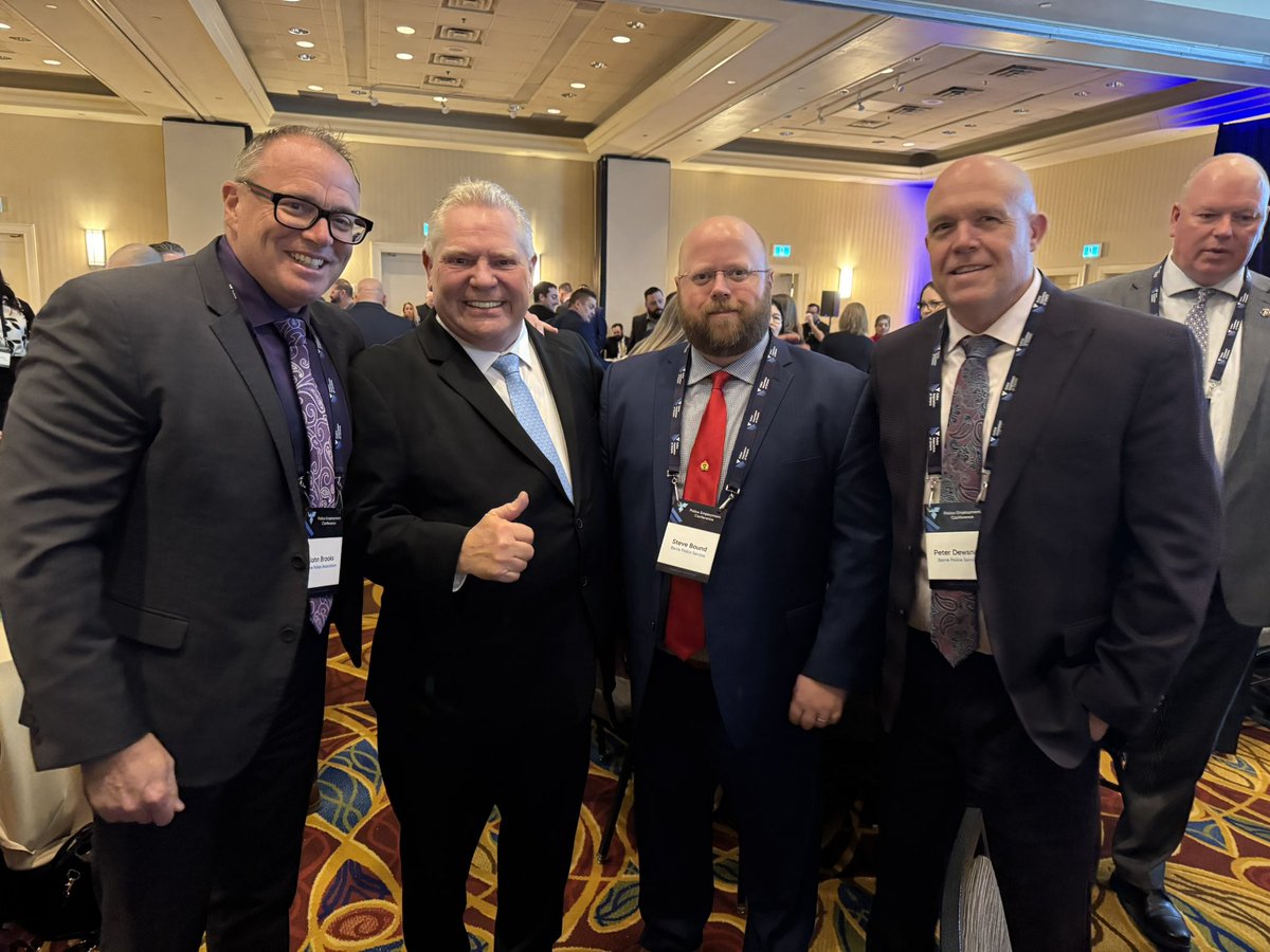 Good to see strong leadership at the <a href="/PoliceAssocON/">Police Association of Ontario (PAO)</a> Employment Conference. Thanks for making public safety a priority throughout your years of leadership <a href="/fordnation/">Doug Ford</a>