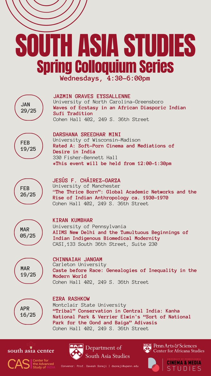 "The Thrice Born": Global Academic Networks and the Rise of Indian Anthropology ca. 1930-1970
A SAST Colloquium, co-sponsored by SAC, CASI, Africana Studies, and Cinema and Media Studies
Jesús F. Cháirez-Garza, University of Manchester
Feb 26, 2025 at 4:30pm - 6:00pm | Cohen 402